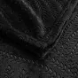 Plaid 125 x 150 cm flanelle relief unie nelia Noir