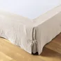 Cache-sommier gaze de coton luxe 90 x 190 cm Gaia Pampa naturel