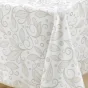 Nappe rectangle 145 x 240 cm polyester imprime metallise leya Sans