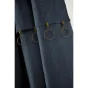 Rideau Ajustable Sixtine Marine - 140 x 270 cm - Coton Flammé 8 Anneaux Pince