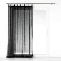 Voilage a oeillets bois 140 x 240 cm voile tissé Minalisa Noir