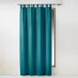 Lot de 2 rideaux 140 x 260 cm unis à passants  Essentiel Pétrole