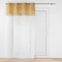 Voilage a oeillets 140 x 240 cm voile sablé + jute Janara Ocre
