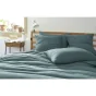 Taie d'oreiller gaze de coton tissée  50 x 70 cm Gaia Match Bleu canard