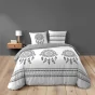 Housse de couette 240 x 220 cm coton 42 fils + 2 taies Indian dream