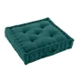 Coussin de sol 50 x 50 x 10 cm coton/polyester recycle grs twily Emeraude