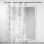 Voilage a oeillets 140 x 240 cm voile sablé imprimé Esquisse Blanc