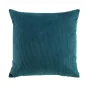 Coussin déhoussable 50 x 50 cm velours cotelé uni casual Pétrole