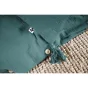 Housse de couette double gaze de coton 240x220 cm 2 taies Bleu/Vert