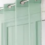 Voilage à oeillets 140 x 240 cm liseré blanc Louise Vert sauge