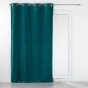 Lot de 2 Rideaux tamisant à oeillets 140 x 260 cm velours relief Velouriane Pétrole