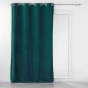 Rideau tamisant à oeillets 140 x 260 cm velours reflief Velouriane Emeraude