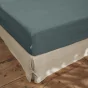 Drap housse 180 x 200 cm – Lin lavé Soline Ardoise - Bonnet 30 cm