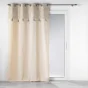 Lot de 2 rideaux à œillets 140 x 240 cm en polycoton - Modèle Solea Argent