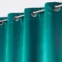 Lot de 2 Rideaux 100% occultant 135 x 260 cm en velours Velounight Emeraude