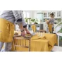 Nappe rectangle 150 x 350 cm Gaze de coton Safran