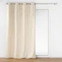 Rideau a oeillets 140 x 240 cm coton/polyester uni+top tufté Inca