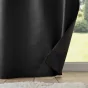 Lot de 2 Rideaux occultant 140 x 260 cm velours relief shadow Noir