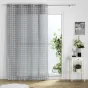 Voilage a oeillets 140 x 240 cm tissé fantaisie Karrona Anthracite