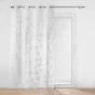 Panneau a oeillets 140 x 280 cm voile sable imprime metallise lison Argent