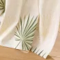 Rideau a oeillets 140 x 240 cm polycoton imprime metallise lotus Vert
