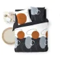 Housse de couette 240 x 220 cm coton 57 fils + 2 taies Oblis