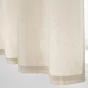 Rideau a oeillets 140 x 180 cm coton uni+top tisse+franges atlas Naturel