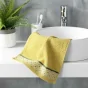Serviette invite 30 x 50 cm eponge unie jacquard belina Miel