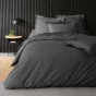 Housse de Couette Gris foncé en Percale de Coton - Douceur et Élégance 240 x 220 cm