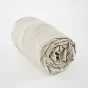 Ensembe drap housse 180 x 200 cm + 2 taies 60 x 60 cm en bambou de satin Salomé Naturel
