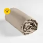 Lot de 2 draps housse king size 180 x 200 cm coton 57 fils Beige