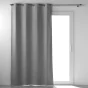 Rideau Lourd a oeillets 135 x 260 cm 100% occultant/chambray Occultiss Gris