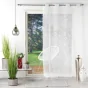 Panneau a oeillets 140 x 240 cm voile sable brode hoops Blanc