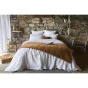 Bout de lit gaze de coton 90 x 200 cm velours de coton César Camel