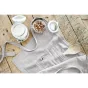 Tablier gaze de coton 45 x 80 cm gaia nuage Gris