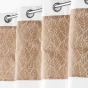 Lot de 2 Rideaux à oeillets 140 x 240 cm polycoton + jute imprimée Kalinda Blanc