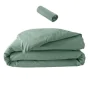 Pack parure en percale 78 fils 240 x 220 cm + DH 140x190 Tilleul