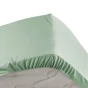Drap housse 2 personnes 140 x 190 cm bonnet 30 cm percale de coton 78 fils Sauge