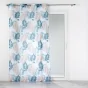 Panneau a oeillets 140 x 280 cm voile sable imprime belline Blanc/bleu