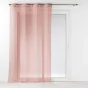 Voilage à oeillets 140 x 240 cm liseré blanc Louise Rose