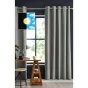 Lot de 2 Rideaux 100% occultant luxe 140 x 260 cm Obscure Gris clair