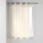Voilage a oeillets 140 x 180 cm voile tisse carlin Beige