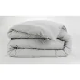 Pack Housse de couette 240x220 cm chaude en flanelle   + 2 taies + drap housse 140x190 Candice Gris