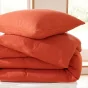 Housse de Couette 140 x 200 cm + 1 Taie "Avy" en Gaze de Coton Orange