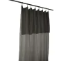 Rideau ajustable + 8 anneaux pince gaze de coton 140 x 300 cm granit Anthracite