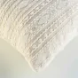 Coussin dehoussable compresse 60 x 60 cm polycoton fantaisie+fils metal ilies Sans