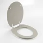 Abattant wc charnieres metal 37.5 x 46 cm mdf uni mat matteis Taupe