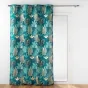 Lot de 2 Rideaux déco à oeillet 140 x 260 cm polyester imprimé Ornella Emeraude