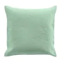 Couvre lit 2p mat.+2 hc 60x60 220 x 240 cm microfibre unie romane Sauge
