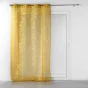 Voilage à oeillets 140 x 240 cm imprimé métallisé Belflor Jaune/Or